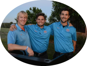 Jeff and Summit Valet team members wearing the company’s signature blue shirts